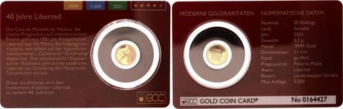 Somalia scellini oro 2021 - somalia, 20