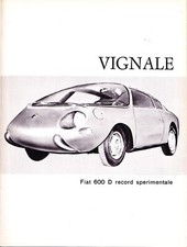 Pubblicità  VIGNALE FIAT 600 D Record sperimentale - 1962
