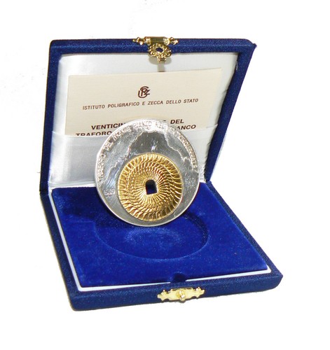 Medaglia traforo monte - medaglia,