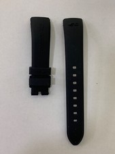 CINTURINO OROLOGIO GOMMA NERO " CHRONOTECH 7107" ANSA CURVA 18 MM -NUOVO