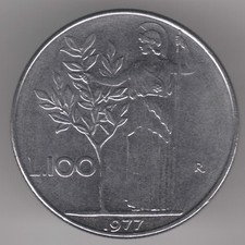 Moneta Italia 100 Lire 1977