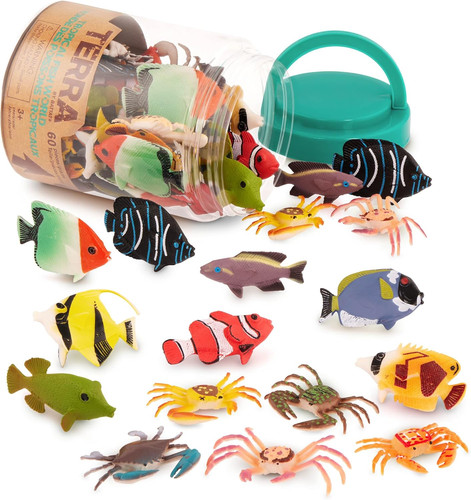 Pesci tropicali e - tropicali, granchi
