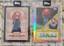 2025 Topps Disney come nuovo incassato Merida nero /10, Kelly MacDonald Auto /75