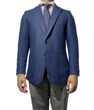Giacca sartoriale blu in puro