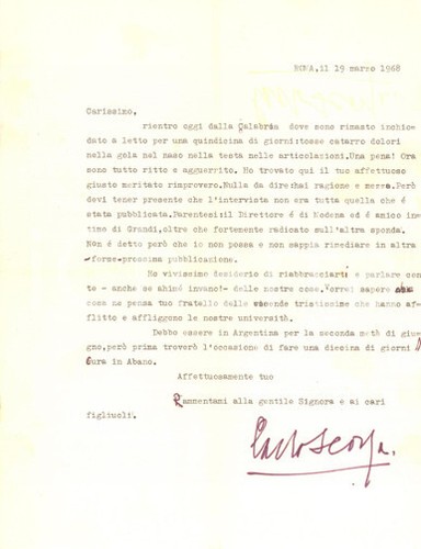 1968 roma lettera - roma, scorza