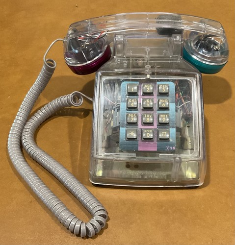 Telefono vintage trasparente