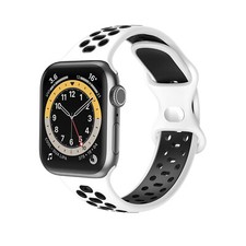 Cinturino Sport Compatibile con Apple Watch Band 42mm 44mm 45mm 49mm - Bianco