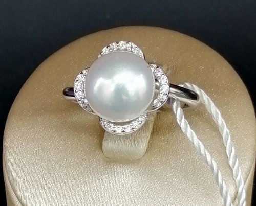 Anello cocktail con perla - anello,