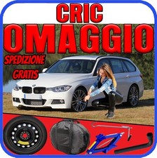 Ruotino Di Scorta 5Fori Da 17 Per La Bmw Serie 3 F30 F31 Con Cric + Chiave Sacca