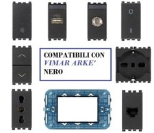 VIMAR ARKÈ SERIE COMPATIBILE PRESA PLACCA TV SUPPORTO PULSANTE SCHUKO DEVIATORE