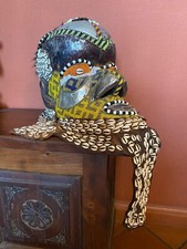 Maschera Africana Bwoom Tribale Kuba (Bakuba) Congo, African Helmet Mask Bwoom 