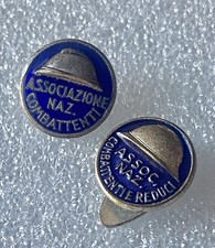 Set Spilla Pin + Bottone Smaltato - Associazione Nazionale Combattenti e Reduci.