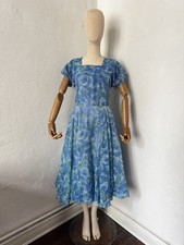 Abito vintage anni 40 blu