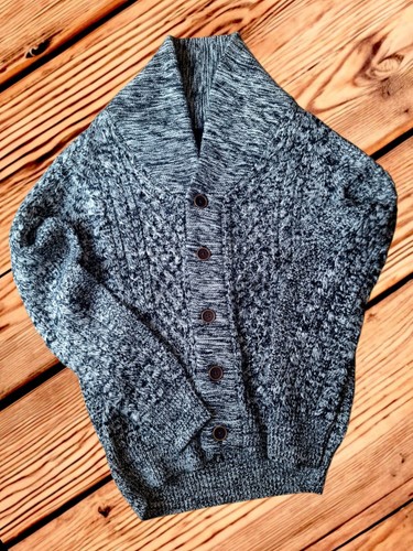 Cardigan grigio con bottoni - cardigan,