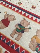 MARCATO tessuto stoffa TEDDY FUN TIME SCAMPOLO PURISSIMO COTONE 3mt ORSETTO RED