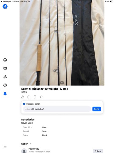 Scott meridian 10wt 4pz fly - 4pz,
