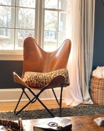 Sedia farfalla marrone - a,
