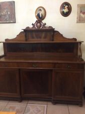 Piattaia Antica Luigi Filippo noce, radica, e mogano, L:1,95x0,59x1,80