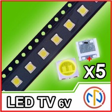 5X LED RETROILLUMINAZIONE TV 2W 6V LG 3535 ALTA QUALITA'