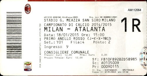 Biglietto stadio milan - biglietto,