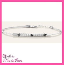 BRACCIALETTO UOMO IN ORO B. 18K: DIAMANTI NERI E BIANCHI 0.26 CARATI CERTIFICATO