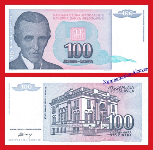 Yugoslavia 100 dinara - dinara, 1994