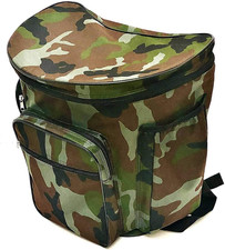 Zaino Con Cesta in Vimini Porta Funghi Militare Gerla Cesto Mimetico Raccolta Fu