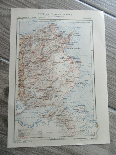 Carte couleurs tunisie - ,