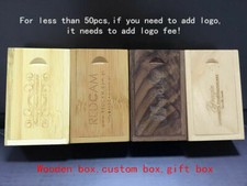 Scatola in legno 80 * 60 * 20 mm unità flash USB confezione regalo personalizzata incisione gratuita logo