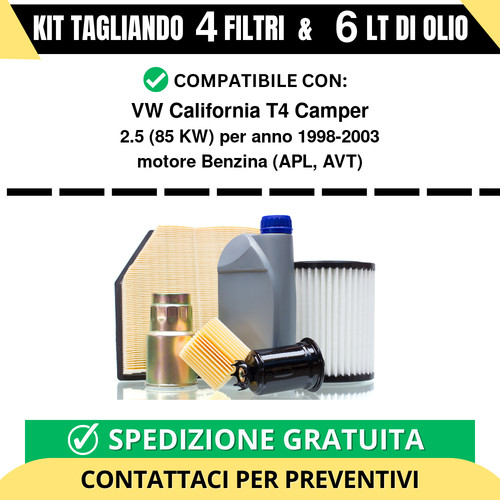 Tagliando per california - per, vw