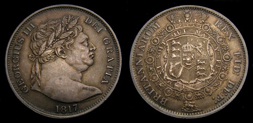 Gran bretagna 1817 mezza - gran,