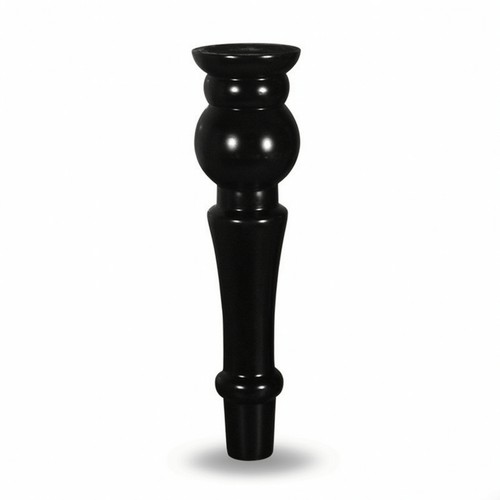 Piede legno tornito nero - legno,