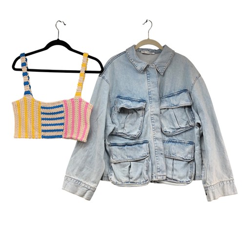 Zara denim giacca - denim, top