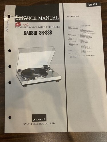 Sansui 333 sr333 giradischi - sansui,