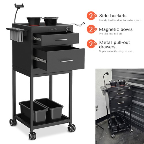 Metal salon trolley cart - salon, cart,
