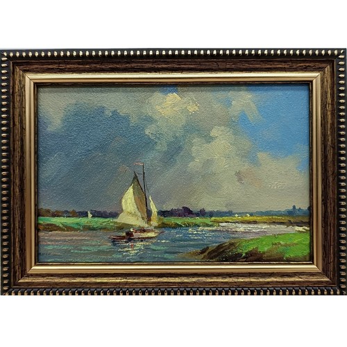 Barca vela dipinto olio - barca,