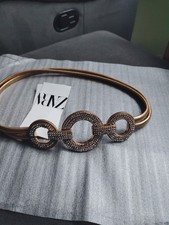 Cintura Zara metallo oro elasticizzato strass taglia 32