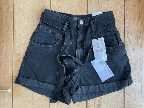Bermuda zara neri con cintura - con,
