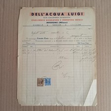 1942 Dell' Acqua Luigi Nichelatura Cromatura Matalli Inveruno Milano L203