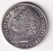 germania stati - wurttemberg -1 Gulden 1841 - Wilhelm I Silver Jubilee