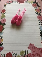 Accessori Barbie Vintage scarpe scarpe danza rosa anni 80 anni 90 vd foto