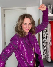Blazer Zara Trinny viola con