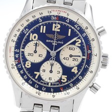 Orologio Uomo Automatico BREITLING Navitimer A30021 Cronografo Quadrante Navy_916010
