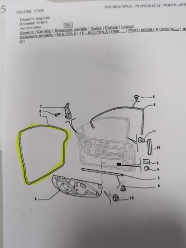 51750878 guarnizione porta - 51750878,