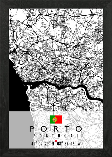 Mappa portogallo poster - mappa, arte
