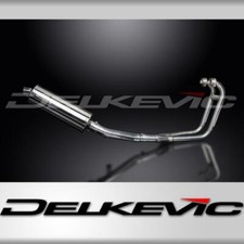 SUZUKI GS500 E/F 1989-2009 IMPIANTO DI SCARICO COMPLETO 2-1 350mm SILENZIATORE OVALE INOX