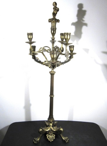 Antico candelabro statuina - , in