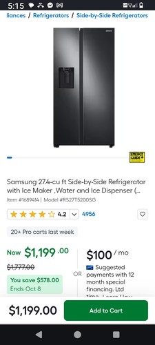 The samsung side - side, by