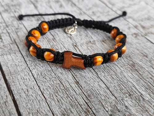 Bracciale croce tau rosario - croce,