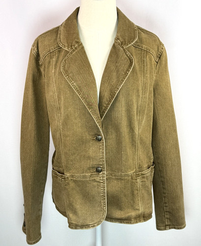 Giacca jeans denim marrone